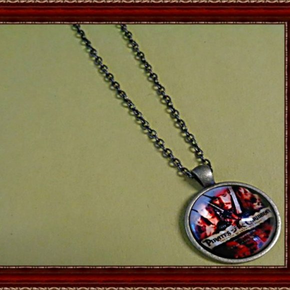 Antique Bronze In Color Pirates Of The Caribbean Theme Necklace - Picture 1 of 1